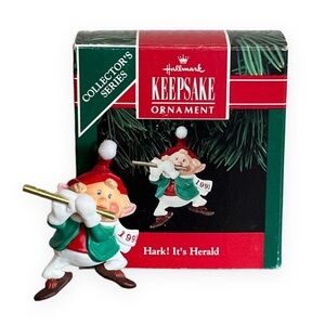 Hallmark Hark Its Herald 3rd In‎ Series Dated 1991 Keepsake Ornament Vintage 2”